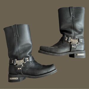 Rare Milwaukee Burnout MB442 Black Flame Motorcycle Boots Men\'s Size 9.5 Milwaukee Leather Men main image 4